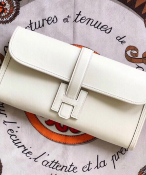 에르메스 지제 엘란29 나타 화이트 스위프트 송아지가죽 내부 양가죽